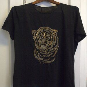 ALEXANDER MCQUEEN BLACK TEE SHIRT